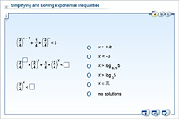 Simplifying and solving exponential inequalities
