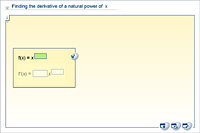 Finding the derivative of a natural power of  x