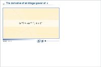 The derivative of an integer power of  x