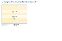 Examples of the derivative of an integer power of  x