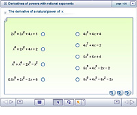 Derivatives of powers with rational exponent