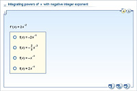 Integrating powers of  x  with negative integer exponent