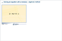 Solving an equation with a modulus – algebraic method
