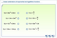 Linear combinations of exponential and logarithmic functions