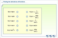 Finding the derivatives of functions