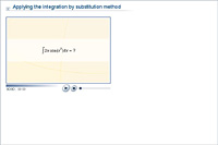 Applying the integration by substitution method