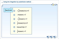 Using the integration by substitution method
