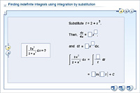 Finding indefinite integrals using integration by substitution