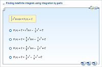 Finding indefinite integrals using integration by parts