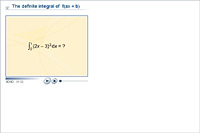 The definite integral of f(ax + b)
