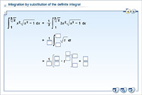 Integration by substitution of the definite integral