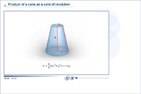 Frustum of a cone as a solid of revolution