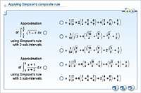 Applying Simpson's composite rule