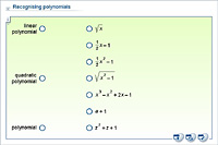 Recognising polynomials