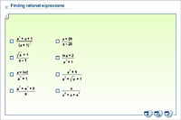 Finding rational expressions