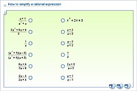 How to simplify a rational expression