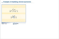 Examples of simplifying rational expressions