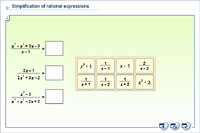 Simplification of rational expressions