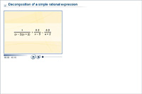 Decomposition of a simple rational expression