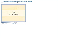 The denominator as a product of linear factors