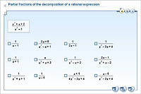 Partial fractions of the decomposition of a rational expression