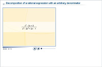 Decomposition of a rational expression with an arbitrary denominator