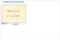 Examples of binomial expansion