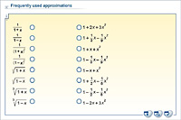 Frequently used approximations