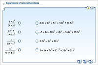 Expansions of rational functions