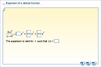 Expansion of a rational function