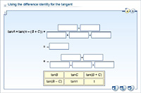Using the difference identity for the tangent