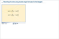 Rewriting the sine using double-angle formulas for the tangent
