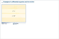 Example of a differential equation and its solution
