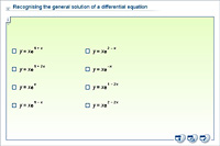 Recognising the general solution of a differential equation