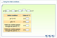 Using the initial conditions