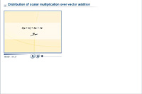 Distribution of scalar multiplication over vector addition