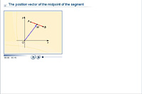 The position vector of the midpoint of the segment