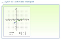 A segment and a position vector of its midpoint