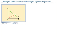Finding the position vector of the point dividing the segment in the given ratio