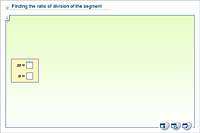 Finding the ratio of division of the segment