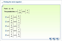 Finding the vector equation