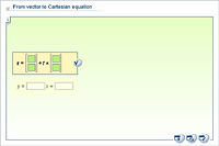 From vector to Cartesian equation