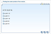 Finding the scalar product of two vectors