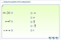 Using the properties of the scalar product