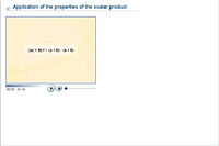 Application of the properties of the scalar product