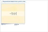 Perpendicular distance from a point to a line