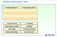Regulation of body temperature - activity