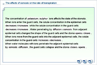 The effects of osmosis on the rate of transpiration