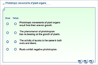 Phototropic movements of plant organs