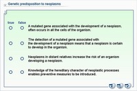 Genetic predisposition to neoplasms